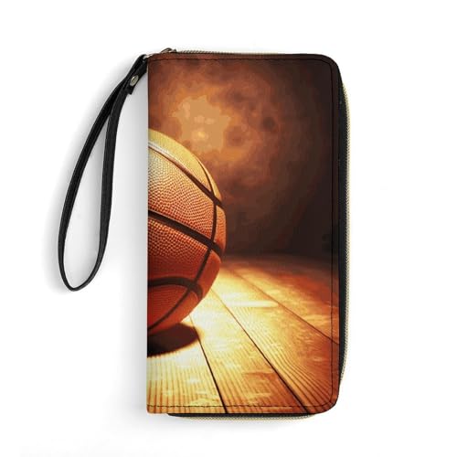 DWTJKMS Lange Geldbörse mit Basketball-Hintergrund, schlankes PU-Leder, für Männer und Frauen, minimalistische Geldbörse mit Kartenfächern, weiß, 19,7 x 10,5 cm, weiß, 19.7x10.5cm DWTJKMS Lange Geldbörse mit Basketball-Hintergrund, schlankes PU-Leder, für Männer und Frauen, minimalistische Geldbörse mit Kartenfächern, weiß, 19,7 x 10,5 cm, weiß, 19.7x10.5cm von DWTJKMS