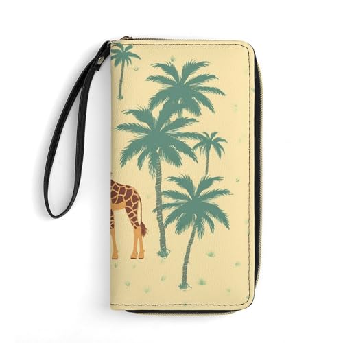DWTJKMS Lange Geldbörse mit Giraffenpalme, schlankes PU-Leder, für Männer und Frauen, minimalistische Geldbörse mit Kartenfächern, weiß, 19,7 x 10,5 cm, weiß, 19.7x10.5cm DWTJKMS Lange Geldbörse mit Giraffenpalme, schlankes PU-Leder, für Männer und Frauen, minimalistische Geldbörse mit Kartenfächern, weiß, 19,7 x 10,5 cm, weiß, 19.7x10.5cm von DWTJKMS