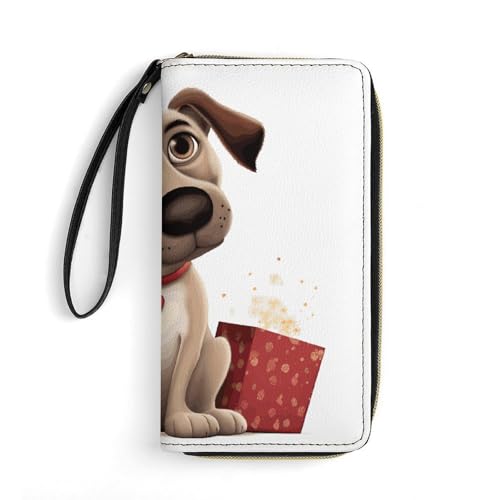DWTJKMS Langes Portemonnaie für Hunde, schmal, PU-Leder, für Männer und Frauen, minimalistische Geldbörse mit Kartenfächern, weiß, 19,7 x 10,5 cm, weiß, 19.7x10.5cm DWTJKMS Langes Portemonnaie für Hunde, schmal, PU-Leder, für Männer und Frauen, minimalistische Geldbörse mit Kartenfächern, weiß, 19,7 x 10,5 cm, weiß, 19.7x10.5cm von DWTJKMS