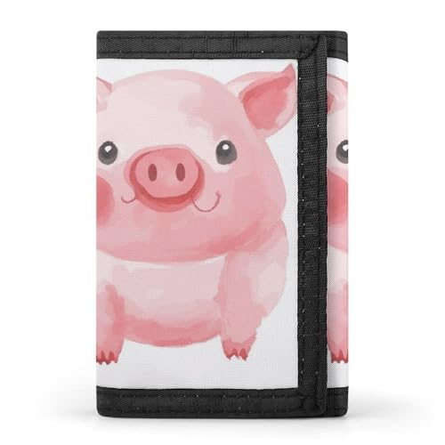 DWTJKMS Lovely Pig Geldbörse, minimalistisch, schmal, dreifach gefaltet, modern, modisch, Anti-Diebstahl-Geldbörse, für Karten und Bargeld DWTJKMS Lovely Pig Geldbörse, minimalistisch, schmal, dreifach gefaltet, modern, modisch, Anti-Diebstahl-Geldbörse, für Karten und Bargeld von DWTJKMS