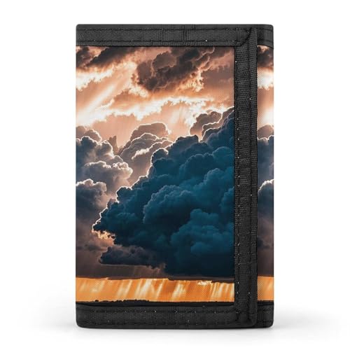 DWTJKMS Magnificent Rainstorm Cloud Geldbörse, minimalistisch, schmal, dreifach gefaltet, modern, modisch, Diebstahlschutz, für Karten und Bargeld DWTJKMS Magnificent Rainstorm Cloud Geldbörse, minimalistisch, schmal, dreifach gefaltet, modern, modisch, Diebstahlschutz, für Karten und Bargeld von DWTJKMS