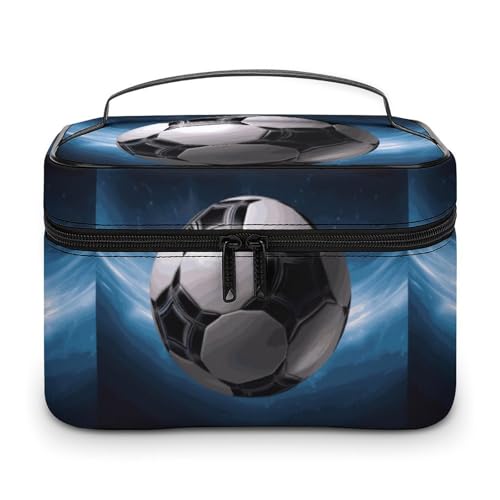 DWTJKMS Make-up-Tasche, Kosmetiktasche, große tragbare Kapazität, Make-up-Tasche, für Damen, Reise-Kulturbeutel mit Griff und Trennwand von DWTJKMS