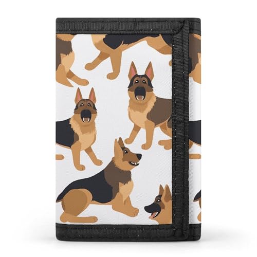 DWTJKMS Minimalistische Herren-Geldbörse, Motiv: Deutscher Schäferhund, schmal, dreifach gefaltet, modern, modisch, Anti-Diebstahl-Geldbörse, hält Karten und Bargeld DWTJKMS Minimalistische Herren-Geldbörse, Motiv: Deutscher Schäferhund, schmal, dreifach gefaltet, modern, modisch, Anti-Diebstahl-Geldbörse, hält Karten und Bargeld von DWTJKMS