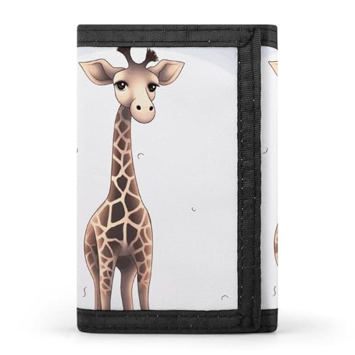 DWTJKMS Niedliche Giraffen-Geldbörse, minimalistisch, schmal, dreifach gefaltet, modern, modisch, Anti-Diebstahl-Geldbörse, für Karten und Bargeld DWTJKMS Niedliche Giraffen-Geldbörse, minimalistisch, schmal, dreifach gefaltet, modern, modisch, Anti-Diebstahl-Geldbörse, für Karten und Bargeld von DWTJKMS