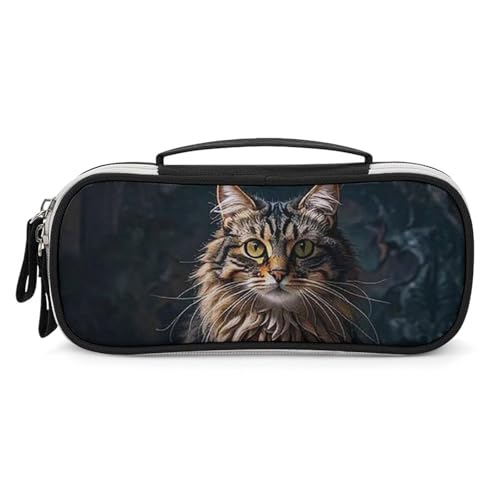 DWTJKMS Niedliche und schöne Make-up-Tasche aus Leder, tragbar, klein, Kosmetik-Organizer, wasserdicht, Kulturbeutel, Pinsel, Bleistifte und Reise-Make-up-Zubehör von DWTJKMS