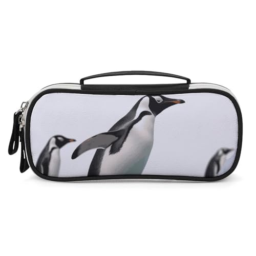 DWTJKMS Pinguin-Leder-Make-up-Tasche, tragbar, klein, Kosmetik-Organizer, wasserdicht, Kulturbeutel, Pinsel, Bleistifte und Reise-Make-up-Zubehör DWTJKMS Pinguin-Leder-Make-up-Tasche, tragbar, klein, Kosmetik-Organizer, wasserdicht, Kulturbeutel, Pinsel, Bleistifte und Reise-Make-up-Zubehör von DWTJKMS