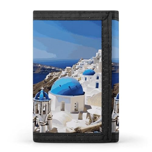 DWTJKMS Santorini Griechische Insel Meerblick Geldbörse Minimalistische Herren Slim Trifold Wallets Modern Fashion Wallets Anti-Diebstahl Geldbörse für Karten und Bargeld DWTJKMS Santorini Griechische Insel Meerblick Geldbörse Minimalistische Herren Slim Trifold Wallets Modern Fashion Wallets Anti-Diebstahl Geldbörse für Karten und Bargeld von DWTJKMS