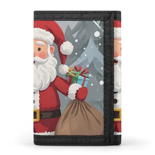 DWTJKMS Traditionelle Weihnachts-Wichtelgeldbörse, minimalistisch, schmal, dreifach gefaltet, modern, modisch, Anti-Diebstahl-Geldbörse, hält Karten und Bargeld DWTJKMS Traditionelle Weihnachts-Wichtelgeldbörse, minimalistisch, schmal, dreifach gefaltet, modern, modisch, Anti-Diebstahl-Geldbörse, hält Karten und Bargeld von DWTJKMS