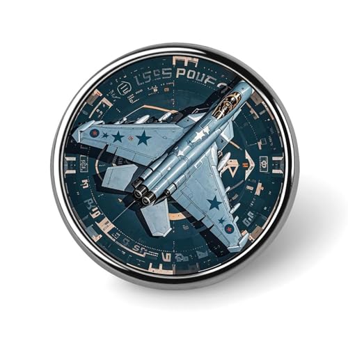 Air Force Fighter Jet, runde Brosche, leicht, Revers, Krawattennadeln, einzigartiges Geschenk, Metall-Brosche, Abzeichen für Hut, Hemd, Kleidung, Taschen, Dekoration Air Force Fighter Jet, runde Brosche, leicht, Revers, Krawattennadeln, einzigartiges Geschenk, Metall-Brosche, Abzeichen für Hut, Hemd, Kleidung, Taschen, Dekoration von DWVSFJM