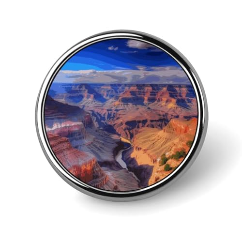Beauty Grand Canyon Runde Brosche Leichte Revers Krawattennadeln Einzigartige Geschenke Metall Brosche Abzeichen für Hut Hemd Kleidung Taschen Dekoration von DWVSFJM