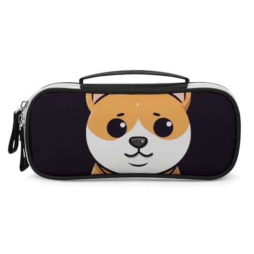 DWVSFJM Federmäppchen aus PU-Leder, wasserdicht, tragbar, Make-up-Tasche mit Reißverschluss, Cartoon-Shiba-Inu-Bleistifttasche für Bürobedarf, Make-up-Tasche DWVSFJM Federmäppchen aus PU-Leder, wasserdicht, tragbar, Make-up-Tasche mit Reißverschluss, Cartoon-Shiba-Inu-Bleistifttasche für Bürobedarf, Make-up-Tasche von DWVSFJM