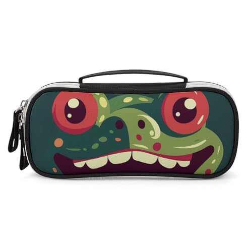 DWVSFJM Federmäppchen aus PU-Leder, wasserdicht, tragbar, Make-up-Tasche mit Reißverschluss, Frosch mit Öffnung, für Bürobedarf, Make-up-Tasche DWVSFJM Federmäppchen aus PU-Leder, wasserdicht, tragbar, Make-up-Tasche mit Reißverschluss, Frosch mit Öffnung, für Bürobedarf, Make-up-Tasche von DWVSFJM