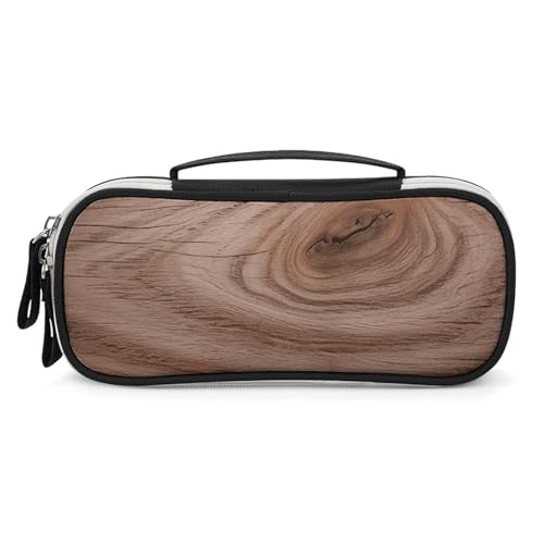 DWVSFJM Federmäppchen aus PU-Leder, wasserdicht, tragbar, Make-up-Tasche mit Reißverschluss, Holzmaserung, Federmäppchen für Bürobedarf, Make-up-Tasche DWVSFJM Federmäppchen aus PU-Leder, wasserdicht, tragbar, Make-up-Tasche mit Reißverschluss, Holzmaserung, Federmäppchen für Bürobedarf, Make-up-Tasche von DWVSFJM