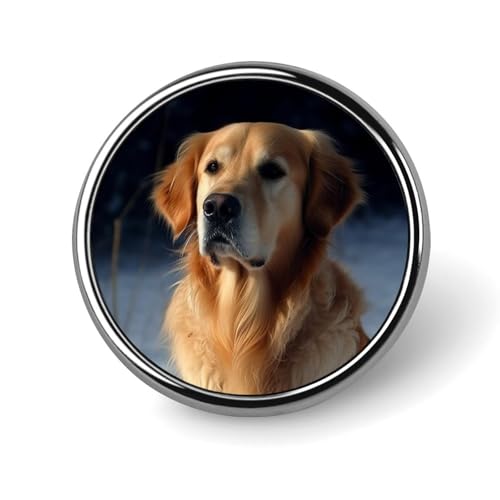 Golden Retriever runde Brosche, leicht, Revers, Krawattennadeln, einzigartiges Geschenk, Metall-Brosche, Abzeichen für Hut, Hemd, Kleidung, Taschen, Dekoration Golden Retriever runde Brosche, leicht, Revers, Krawattennadeln, einzigartiges Geschenk, Metall-Brosche, Abzeichen für Hut, Hemd, Kleidung, Taschen, Dekoration von DWVSFJM