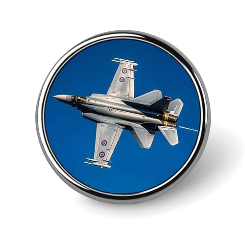 Jet Fighter Runde Brosche Leichte Revers Krawattennadeln Einzigartige Geschenke Metall Brosche Abzeichen für Hut Hemd Kleidung Taschen Dekoration von DWVSFJM