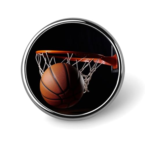 Runde Basketball-Brosche, leicht, Revers, Krawattennadeln, einzigartiges Geschenk, Metall-Brosche, Abzeichen für Hut, Hemd, Kleidung, Taschen, Dekoration Runde Basketball-Brosche, leicht, Revers, Krawattennadeln, einzigartiges Geschenk, Metall-Brosche, Abzeichen für Hut, Hemd, Kleidung, Taschen, Dekoration von DWVSFJM