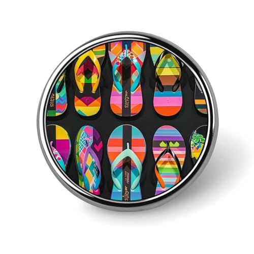 Runde Flip-Flop-Brosche, leicht, Revers, Krawattennadeln, einzigartiges Geschenk, Metall-Brosche, Abzeichen für Hut, Hemd, Kleidung, Taschen, Dekoration Runde Flip-Flop-Brosche, leicht, Revers, Krawattennadeln, einzigartiges Geschenk, Metall-Brosche, Abzeichen für Hut, Hemd, Kleidung, Taschen, Dekoration von DWVSFJM