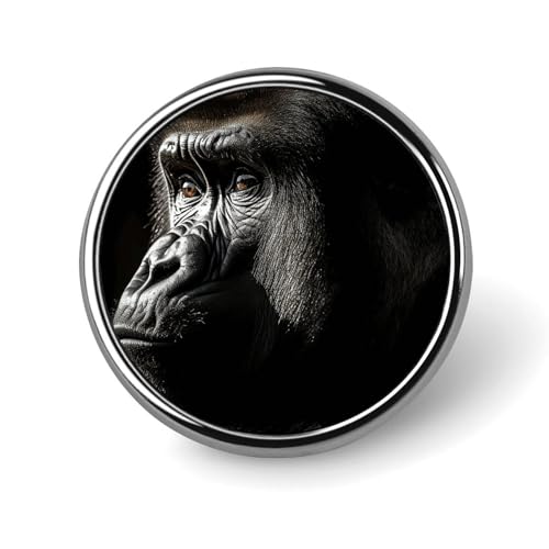 Runde Gorilla-Brosche für Erwachsene, leicht, Revers, Krawattennadeln, einzigartiges Geschenk, Metall-Brosche, Abzeichen für Hut, Hemd, Kleidung, Taschen, Dekoration Runde Gorilla-Brosche für Erwachsene, leicht, Revers, Krawattennadeln, einzigartiges Geschenk, Metall-Brosche, Abzeichen für Hut, Hemd, Kleidung, Taschen, Dekoration von DWVSFJM