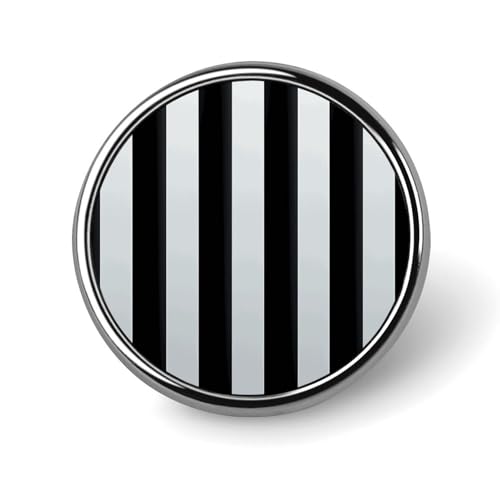 Schwarze und weiße Streifen, runde Brosche, leicht, Revers, Krawattennadeln, einzigartiges Geschenk, Metall-Brosche, Abzeichen für Hut, Hemd, Kleidung, Taschen, Dekoration Schwarze und weiße Streifen, runde Brosche, leicht, Revers, Krawattennadeln, einzigartiges Geschenk, Metall-Brosche, Abzeichen für Hut, Hemd, Kleidung, Taschen, Dekoration von DWVSFJM