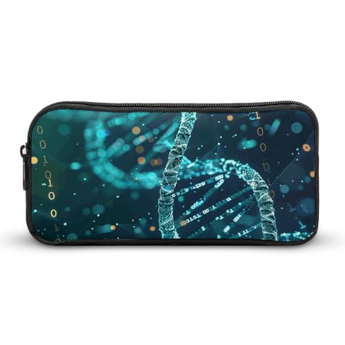 DWVTFSM DNA Federmäppchen mit doppelter Helix, großes Fassungsvermögen, niedliches Federmäppchen, Make-up-Kosmetiktasche für Damen und Herren von DWVTFSM