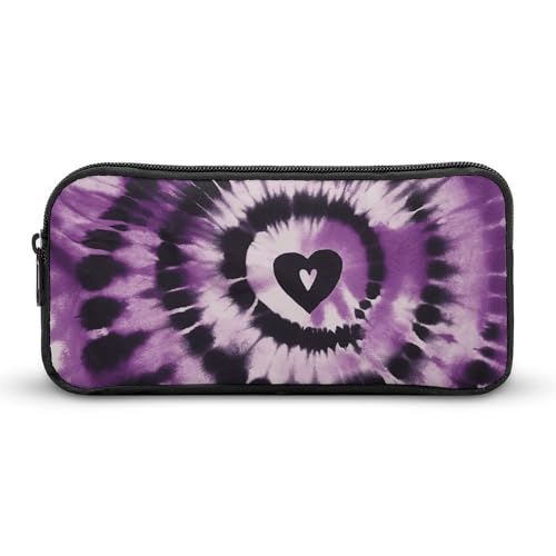 DWVTFSM Federmäppchen mit Batikfärbung, großes Fassungsvermögen, niedliches Federmäppchen, Make-up-Kosmetiktasche für Damen und Herren, Violett DWVTFSM Federmäppchen mit Batikfärbung, großes Fassungsvermögen, niedliches Federmäppchen, Make-up-Kosmetiktasche für Damen und Herren, Violett von DWVTFSM