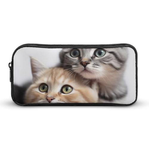 DWVTFSM Federmäppchen mit Katzenmotiv, großes Fassungsvermögen, niedliches Federmäppchen, Make-up-Kosmetiktasche für Damen und Herren DWVTFSM Federmäppchen mit Katzenmotiv, großes Fassungsvermögen, niedliches Federmäppchen, Make-up-Kosmetiktasche für Damen und Herren von DWVTFSM