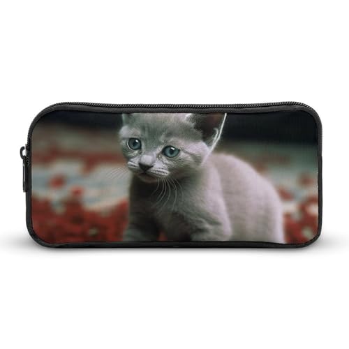 DWVTFSM Federmäppchen mit Katzenmotiv und Blütenblättern, großes Fassungsvermögen, niedliches Federmäppchen, Make-up-Kosmetiktasche für Damen und Herren DWVTFSM Federmäppchen mit Katzenmotiv und Blütenblättern, großes Fassungsvermögen, niedliches Federmäppchen, Make-up-Kosmetiktasche für Damen und Herren von DWVTFSM
