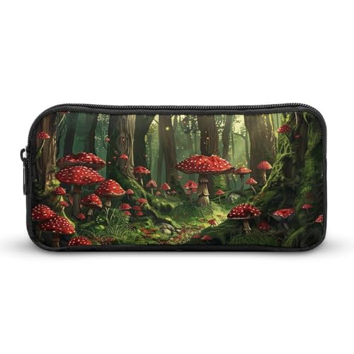 DWVTFSM Federmäppchen mit Pilzen und Bäumen, großes Fassungsvermögen, niedliches Federmäppchen, Make-up-Kosmetiktasche für Damen und Herren DWVTFSM Federmäppchen mit Pilzen und Bäumen, großes Fassungsvermögen, niedliches Federmäppchen, Make-up-Kosmetiktasche für Damen und Herren von DWVTFSM