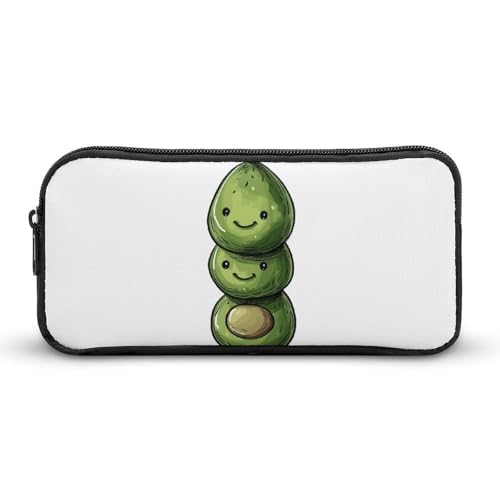 DWVTFSM Federmäppchen mit drei grünen Avocados, große Kapazität, niedliches Federmäppchen, Make-up-Kosmetiktasche für Damen und Herren DWVTFSM Federmäppchen mit drei grünen Avocados, große Kapazität, niedliches Federmäppchen, Make-up-Kosmetiktasche für Damen und Herren von DWVTFSM