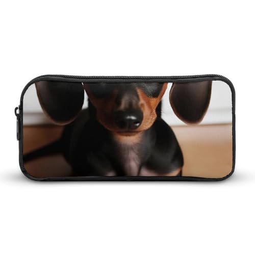 DWVTFSM Niedliches Wiener Federmäppchen mit Wursthund, großes Fassungsvermögen, niedliches Federmäppchen, Make-up-Kosmetiktasche für Damen und Herren von DWVTFSM