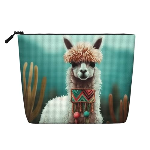 Dwvtfsm Alpaka-Make-up-Tasche für Damen, wasserdicht, Leinen, Reise-Kosmetik-Organizer, leichter Reißverschluss, Reise-Kulturbeutel, Organizer, Make-up-Pinsel, Aufbewahrungstasche Dwvtfsm Alpaka-Make-up-Tasche für Damen, wasserdicht, Leinen, Reise-Kosmetik-Organizer, leichter Reißverschluss, Reise-Kulturbeutel, Organizer, Make-up-Pinsel, Aufbewahrungstasche von DWVTFSM