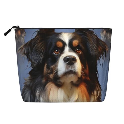 Dwvtfsm Hunde-Make-up-Tasche für Damen, wasserdicht, Leinen, Reise-Kosmetik-Organizer, leichter Reißverschluss, Reise-Kulturbeutel, Organizer, Make-up-Pinsel, Aufbewahrungstasche Dwvtfsm Hunde-Make-up-Tasche für Damen, wasserdicht, Leinen, Reise-Kosmetik-Organizer, leichter Reißverschluss, Reise-Kulturbeutel, Organizer, Make-up-Pinsel, Aufbewahrungstasche von DWVTFSM