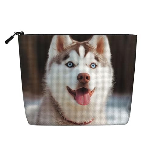 Dwvtfsm Husky Make-up-Tasche für Damen, wasserdicht, Leinen, Reise-Kosmetik-Organizer, leichter Reißverschluss, Reise-Kulturbeutel, Organizer, Make-up-Pinsel, Aufbewahrungstasche Dwvtfsm Husky Make-up-Tasche für Damen, wasserdicht, Leinen, Reise-Kosmetik-Organizer, leichter Reißverschluss, Reise-Kulturbeutel, Organizer, Make-up-Pinsel, Aufbewahrungstasche von DWVTFSM
