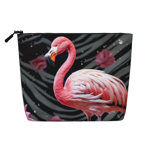 Dwvtfsm Make-up-Tasche für Damen, wasserdicht, Leinen, Reise-Kosmetik-Organizer, leichter Reißverschluss, Reise-Kulturbeutel, Organizer, Make-up-Pinsel, Aufbewahrungstasche von DWVTFSM