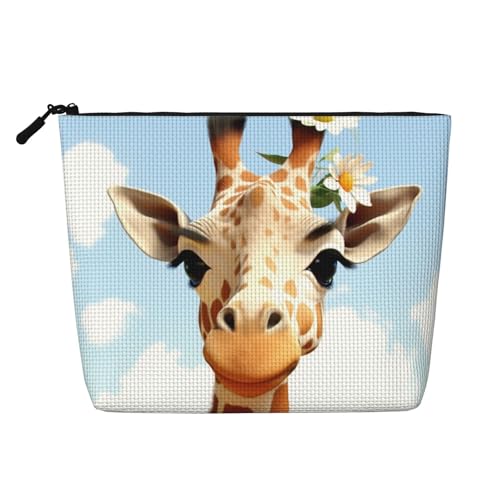 Dwvtfsm Make-up-Tasche für Damen, wasserdicht, Leinen, Reise-Kosmetik-Organizer, leichter Reißverschluss, Reise-Kulturbeutel, Organizer, Make-up-Pinsel, Aufbewahrungstasche von DWVTFSM