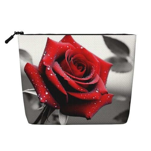 Dwvtfsm Make-up-Tasche für Damen, wasserdicht, Leinen, Reise-Kosmetik-Organizer, leichter Reißverschluss, Reise-Kulturbeutel, Organizer, Make-up-Pinsel, Aufbewahrungstasche von DWVTFSM