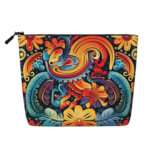 Dwvtfsm Mexikanische Make-up-Tasche für Damen, wasserdicht, Leinen, Reise-Kosmetik-Organizer, leichter Reißverschluss, Reise-Kulturbeutel, Organizer, Make-up-Pinsel, Aufbewahrungstasche Dwvtfsm Mexikanische Make-up-Tasche für Damen, wasserdicht, Leinen, Reise-Kosmetik-Organizer, leichter Reißverschluss, Reise-Kulturbeutel, Organizer, Make-up-Pinsel, Aufbewahrungstasche von DWVTFSM