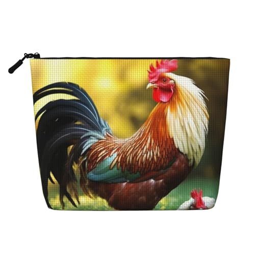 Dwvtfsm Niedliche Make-up-Tasche für Damen, wasserdicht, Leinen, Reise-Kosmetik-Organizer, leichter Reißverschluss, Reise-Kulturbeutel, Organizer, Make-up-Pinsel, Aufbewahrungstasche von DWVTFSM