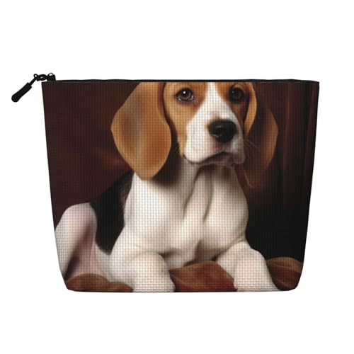 Dwvtfsm Schöne Make-up-Tasche für Damen, wasserdicht, Leinen, Reise-Kosmetik-Organizer, leichter Reißverschluss, Reise-Kulturbeutel, Organizer, Make-up-Pinsel, Aufbewahrungstasche von DWVTFSM