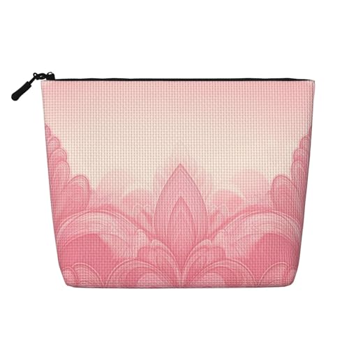 Dwvtfsm Schöne Make-up-Tasche für Damen, wasserdicht, Leinen, Reise-Kosmetik-Organizer, leichter Reißverschluss, Reise-Kulturbeutel, Organizer, Make-up-Pinsel, Aufbewahrungstasche von DWVTFSM