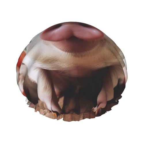 Smiling Shower Cap Reusable Elastic Bath Caps Waterproof Bath Hair Hat for Women Men Spa Salon Large Shower Bonnet Double Layer Bathing Hair Cap for Long Hair, Braids von DWVTSLH