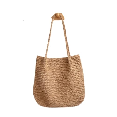 Gras-gewebte Tasche Böhmische Stroh Gewebte Frühling Und Sommer Neue Gewebte Umhängetasche Seaside Beach Vacation Strandtasche Geflochten(K,A) von DWZXL
