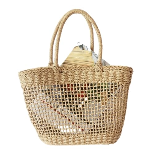 Gras-gewebte Tasche Bohemian Hohl Stroh Tasche Handtasche Frauen Tasche Modische Und Einfache Gewebte Stroh Tasche Strandtasche Geflochten von DWZXL