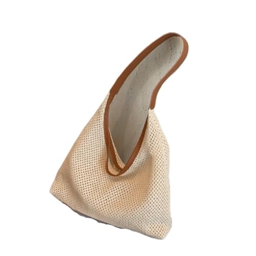 Gras-gewebte Tasche Stroh Mode Casual Tasche 2024 Sommer In Diesem Jahr Beliebte Gewebte Schulter Tote Bag Trend Strandtasche Geflochten(K) von DWZXL