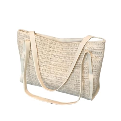 DWZXL Gras-gewebte Tasche Stroh-Strandtasche 2024 Einfache Persönlichkeit Gewebte Hand-gehaltene Einkaufstasche Mit Einem Fach Strandtasche Geflochten(D) von DWZXL