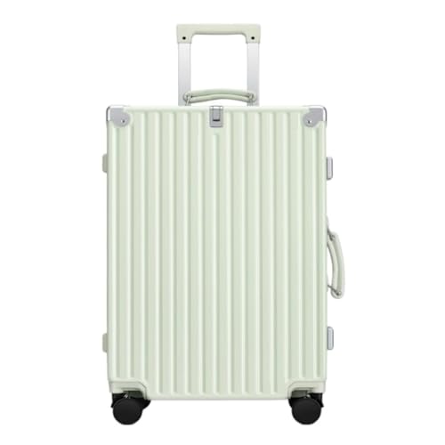 Koffer Retro Trolley Case Universal Rad Aluminium Rahmen Gepäck 20 Zoll Boarding Case Herren Gepäck Damen Koffer Hartschale(A,24in) von DWZXL