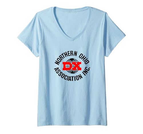 Damen Northern Ohio DX Association - NODXA - Amateurfunk-Dxing T-Shirt mit V-Ausschnitt von DX HamRadio Tribe