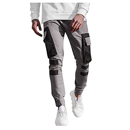 DXDE Herren Hose Outdoor Männer Unifarben Hose Arbeitshose,Vintage Herren Hose,Jogginghose Herren,Lange Fit Hose Freizeithose Wanderhose Trekkinghose Outdoorhose für Männer von DXDE