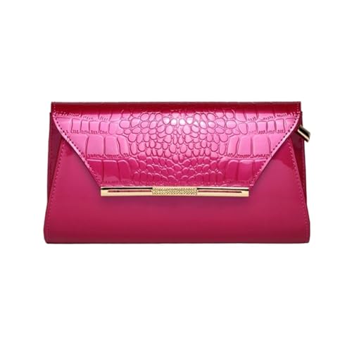 DXFBHWWS Damen-Geldbörsen, Hochzeit, Party, Abendtaschen, echtes Leder, Geldbörsen, Geldklammern, Handtaschen, Umhängetaschen (Color : Pink) von DXFBHWWS