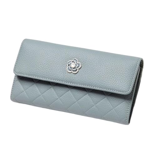 DXFBHWWS Damen-Geldbörsen, echtes Leder, Geldbörsen, Handtaschen, Geldklammern, Hochzeit, Party, Abendtaschen(Color:Blue) von DXFBHWWS